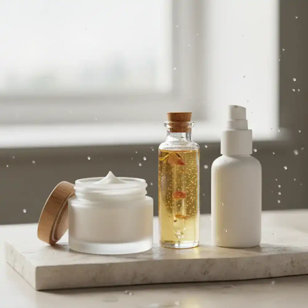Ageless set including rich cream, oil and eye serum